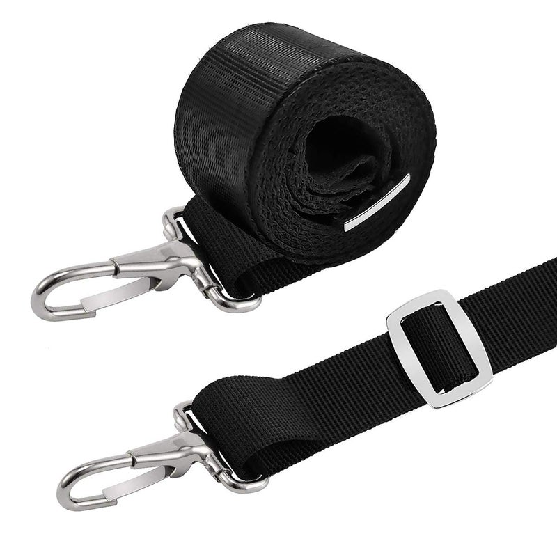 Amadget 2 PCS Adjustable Bimini Boat Top Strap Loops Single Snap Hook 28"~60" Boat Awning Marine Webbing Hardware - Image 1
